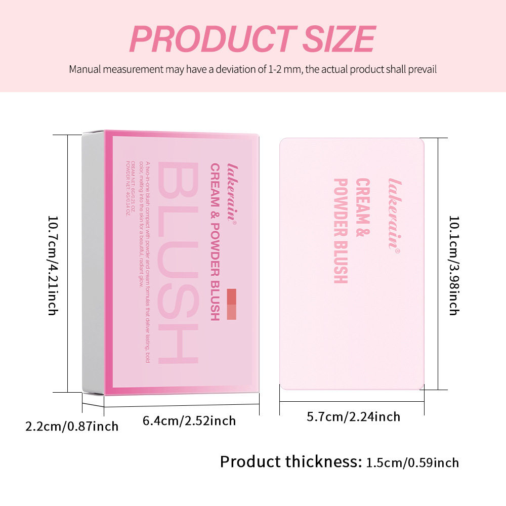 美妆腮红lakerain二合一腮红膏+粉盘清透水润易上色哑光胭脂跨境,淘宝优惠券,粉丝福利购,淘宝优惠卷