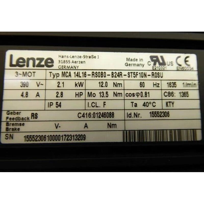 议价询价Lenze Servomotor MCA 14L16-RS0B0-B24R-ST5F10N-R0SU M-图1