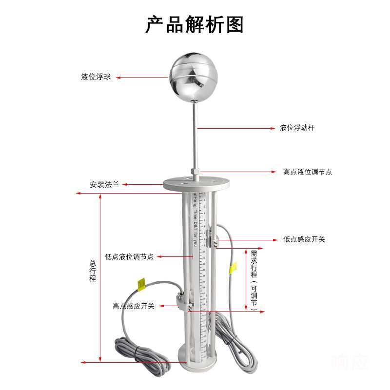 uh磁z翻板液位计浮球水位计磁性报警开关高低液位机床水箱顶装式 - 图0