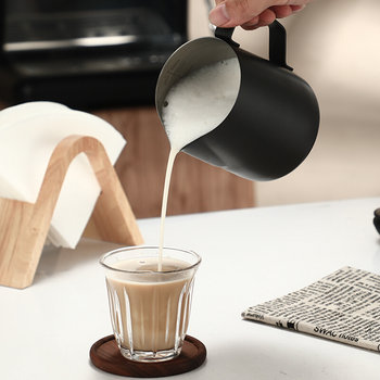 304 ສະແຕນເລດຮຽນຈົບກາເຟ latte art cup, vat ້ໍານົມ Italian, ຈອກໂຟມ້ໍານົມ, ຫມໍ້ນ້ໍານົມແຫຼມ, ສິລະປະ latte artifact