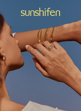 sunshifensolar镀金开口戒