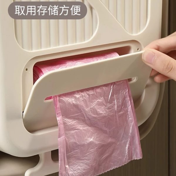 厨专用收纳壁挂式橱柜门桶卫生间家用可折叠厕所纸篓厨房垃圾桶余 - 图1