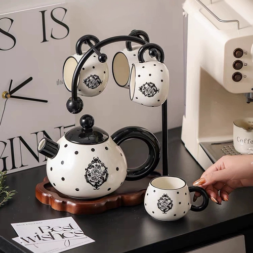 茶壶茶杯套装法式复古陶瓷茶具家用客厅茶几泡茶壶茶杯茶具 - 图3