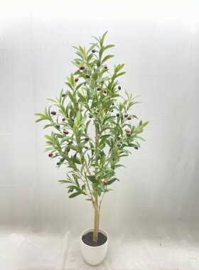 仿真绿色植物橄榄树商场装饰假树家居客厅室内盆栽仿真树