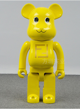 方圳商场活动店铺装饰创意小品摆件玻璃钢卡通熊雕塑美陈定制厂家