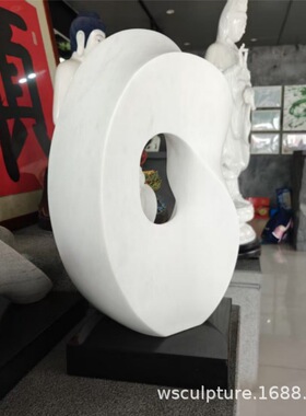 天然大理石雕塑  创意现代简约家居摆件  酒店装饰客厅前台摆件