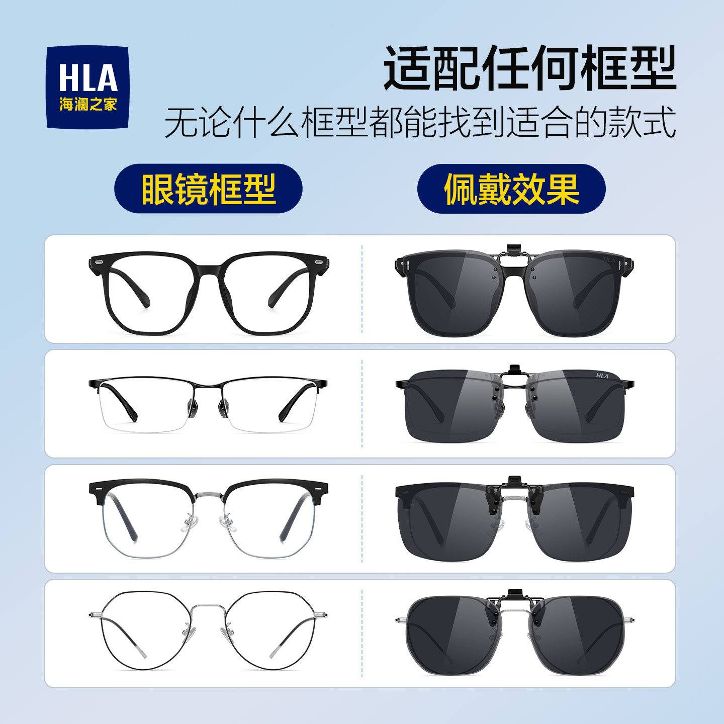 Heilan House Polarized Sunglasses Clips