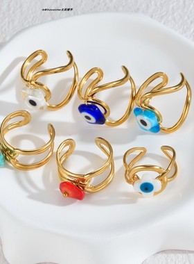 EvilEye恶魔之眼开口戒指