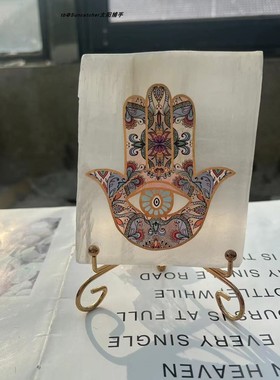 Hamsa石膏法蒂玛之手摆件