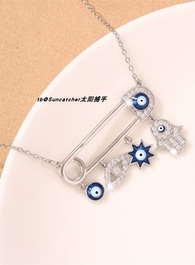 EvilEye恶魔之眼回形针项链