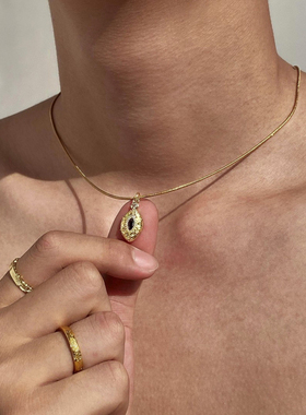 不惧水洗不掉色痞帅设计感锁骨链