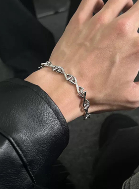 精工不掉色钛钢手链高级感