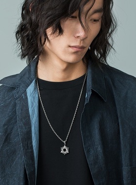 夏之光同款复古六芒星项链