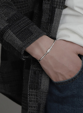 男生高级感纯银项链不掉色