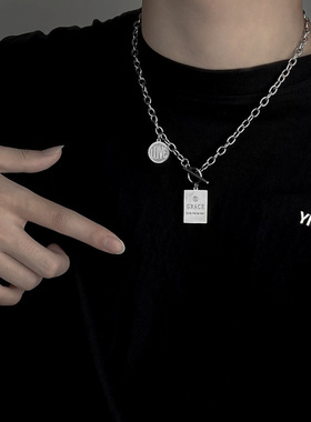 正品王一博方牌项链