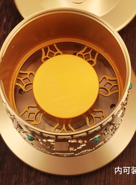 藏族转简磁悬浮转金轮发光转筒西藏式H电动静音桌面家用舍因摆件