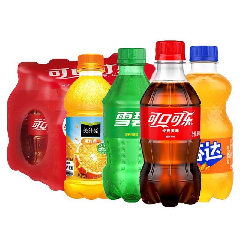 可口可乐雪碧芬达果粒橙碳酸饮料300ml/瓶整箱小瓶装汽水饮品 - 图1