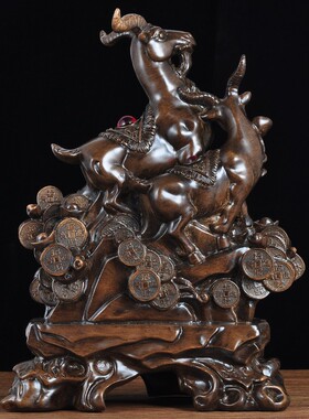 三阳开泰c摆件三羊开泰招财工艺品家居客厅玄关办公室装饰商务送