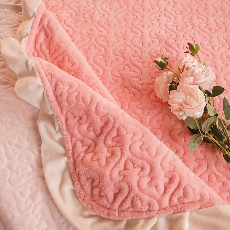 冬季牛奶绒床盖2025新款四季通用单件榻榻米加绒加厚双人床三件套,淘宝优惠券,粉丝福利购,淘宝优惠卷