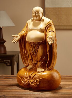 厂家直销新中式皆大欢喜弥勒佛工艺品摆件客厅玄关书房装饰品