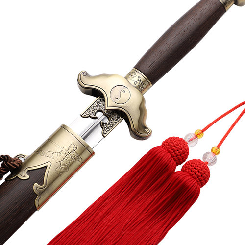 太极剑不锈钢女士晨练健身剑半硬剑表演剑武术剑道具剑男士未开刃 - 图3