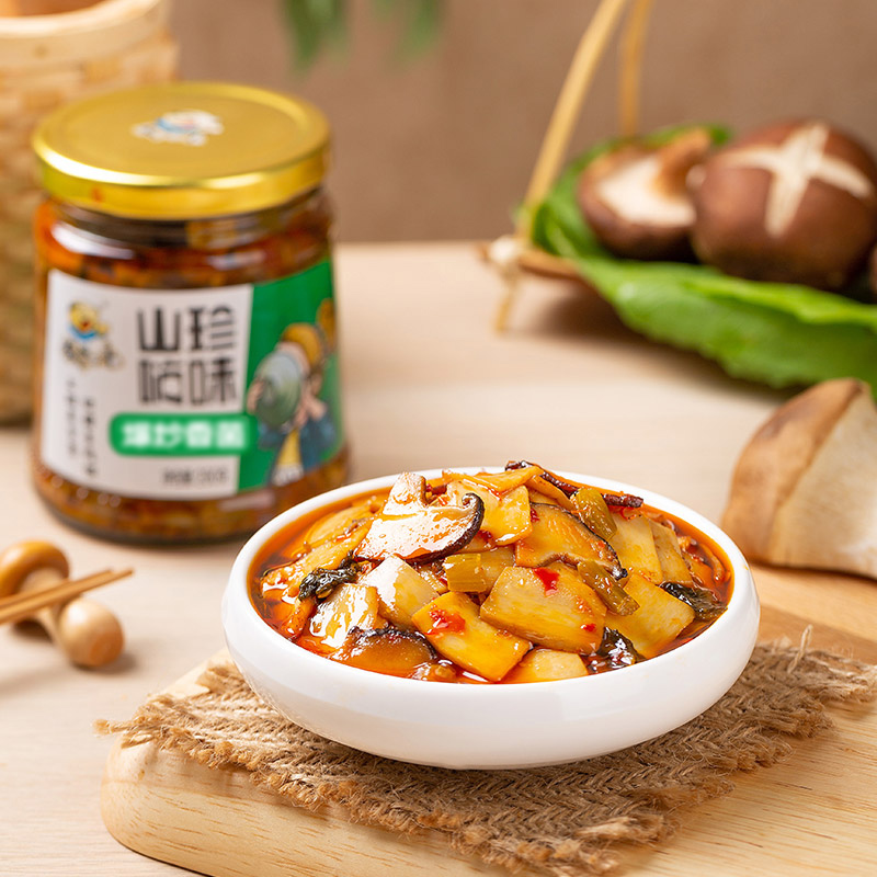 饭扫光下饭菜280g爆炒金针菇蕨菜竹笋香菌拌饭调料榨菜咸菜外婆菜
