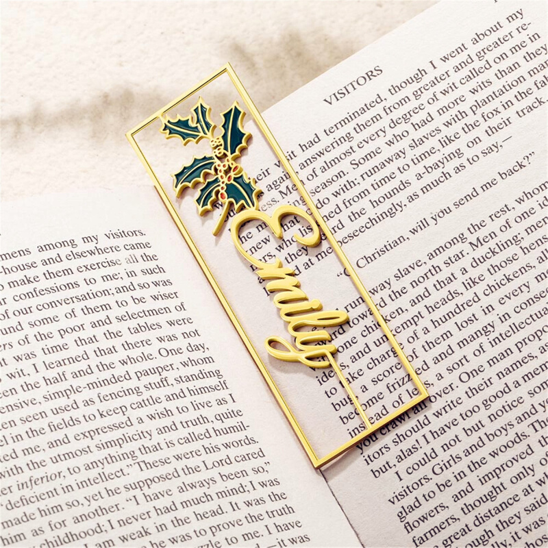 KristenCo Custom Birthflower Name Bookmark Colorful