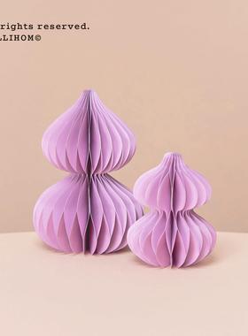 逅里紫气东来叠叠葫芦摆件紫色新中式老钱风客厅玄关艺术装饰