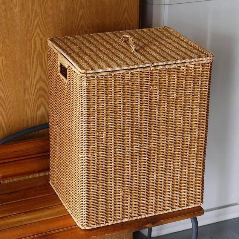 桂味源脏衣服收纳筐放衣服储物整理编织桶带盖洗衣篮仿藤编篓浴室,淘宝优惠券,粉丝福利购,淘宝优惠卷