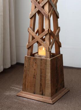 装饰摆件灯塔圣诞树艺术造型圣诞气氛商场服装店酒吧软装饰全实木