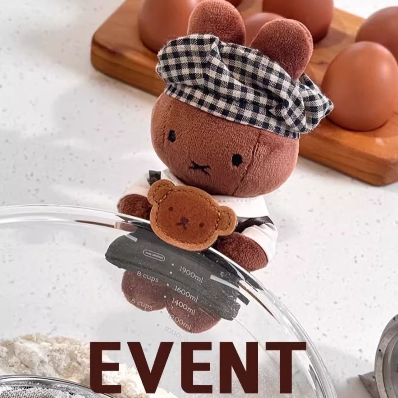 韩国米菲兔庆州限定面包厨师毛绒玩偶高颜值公仔挂件可爱包挂件 - 图3