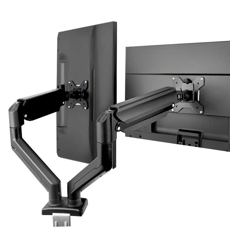 电脑显示器支架双屏幕支架机械臂悬臂悬浮升降旋转台式支撑架底座-图3