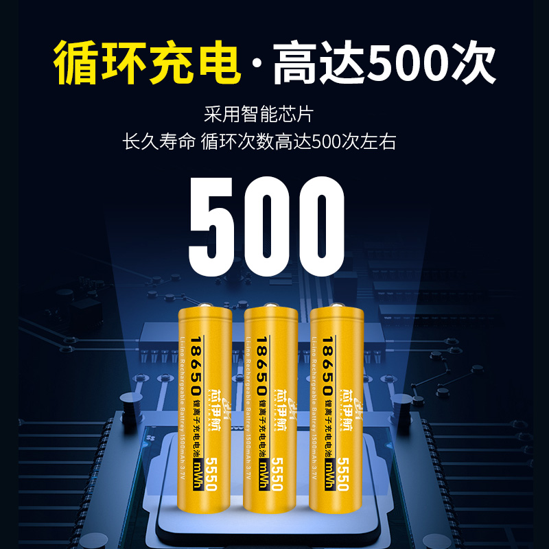 18650锂电池3.7V/4.2v大容量强光手电筒头灯台灯小风扇USB充电器-图1