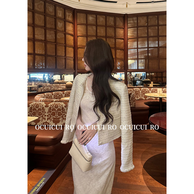 CUICUI崔崔【月白序曲】"铂金白月光"精致漂亮！小香风外套+长裙,淘宝优惠券,粉丝福利购,淘宝优惠卷