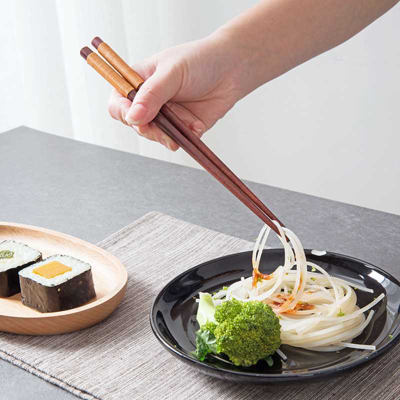 便携式外带木质勺子筷子收纳盒 三件套家用长柄小汤勺餐具盒套装J - 图2