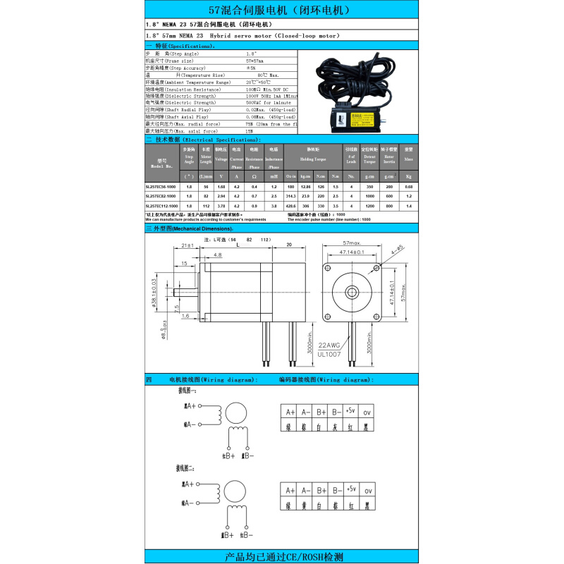 57高速闭环步进电机套装2.2Nm伺服闭环步进电机驱动器HBS86HD数显-图0