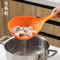 Japan Imported Dumplings Big Drain Spoon Kitchen long handle Scoop Spoon Noodle Spoon Home Hot Pot Hemp Hot filter screen