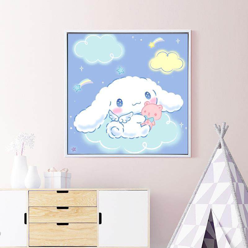 卡通可爱动物钻石画2024新款小幅儿童卧室玉桂狗5d贴钻十字绣满钻,淘宝优惠券,粉丝福利购,淘宝优惠卷