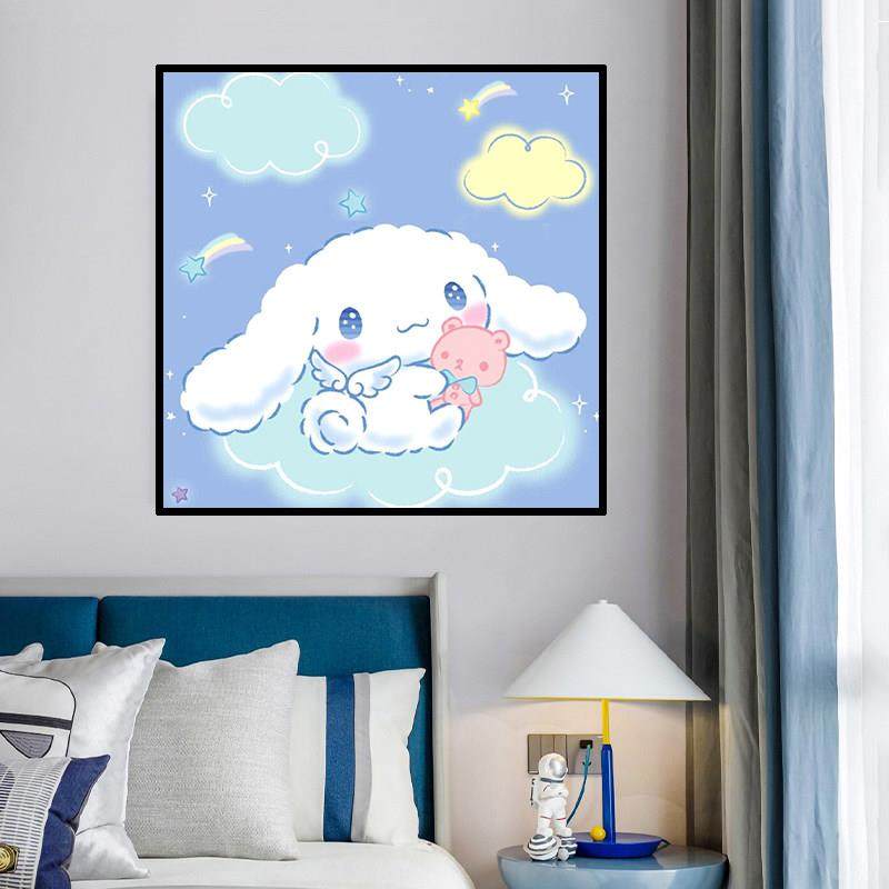 卡通可爱动物钻石画2024新款小幅儿童卧室玉桂狗5d贴钻十字绣满钻,淘宝优惠券,粉丝福利购,淘宝优惠卷