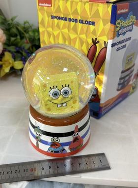 外贸单海绵宝宝水晶球摆件可爱卧室氛围装饰品摆件造景家用家居