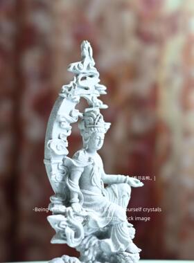 「逍遥水月 自在观音」中式阳台盆景装饰鱼缸造景桌面摆件礼物