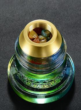 藏村塔佛塔摆件佛前用品室内供具佛具古法琉璃佛塔噶当塔