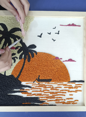 纸浆画手工diy材料包纸浆创意画