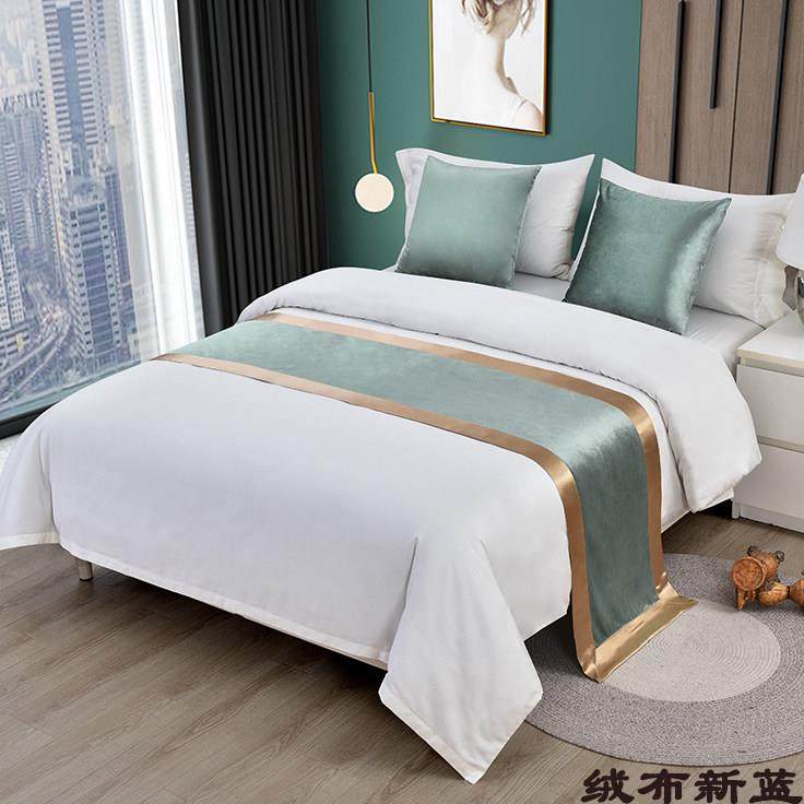 欧式轻奢床尾巾酒店宾馆床上用品抱枕民宿床旗床盖简约床搭巾床边,淘宝优惠券,粉丝福利购,淘宝优惠卷