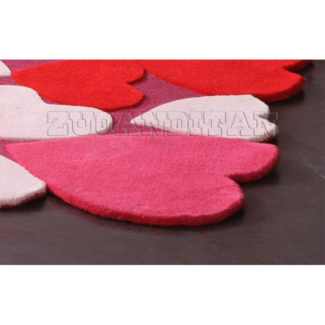 女孩房粉色桃心地毯客厅茶几沙发卧室床边书房衣帽间手工腈纶地毯,淘宝优惠券,粉丝福利购,淘宝优惠卷