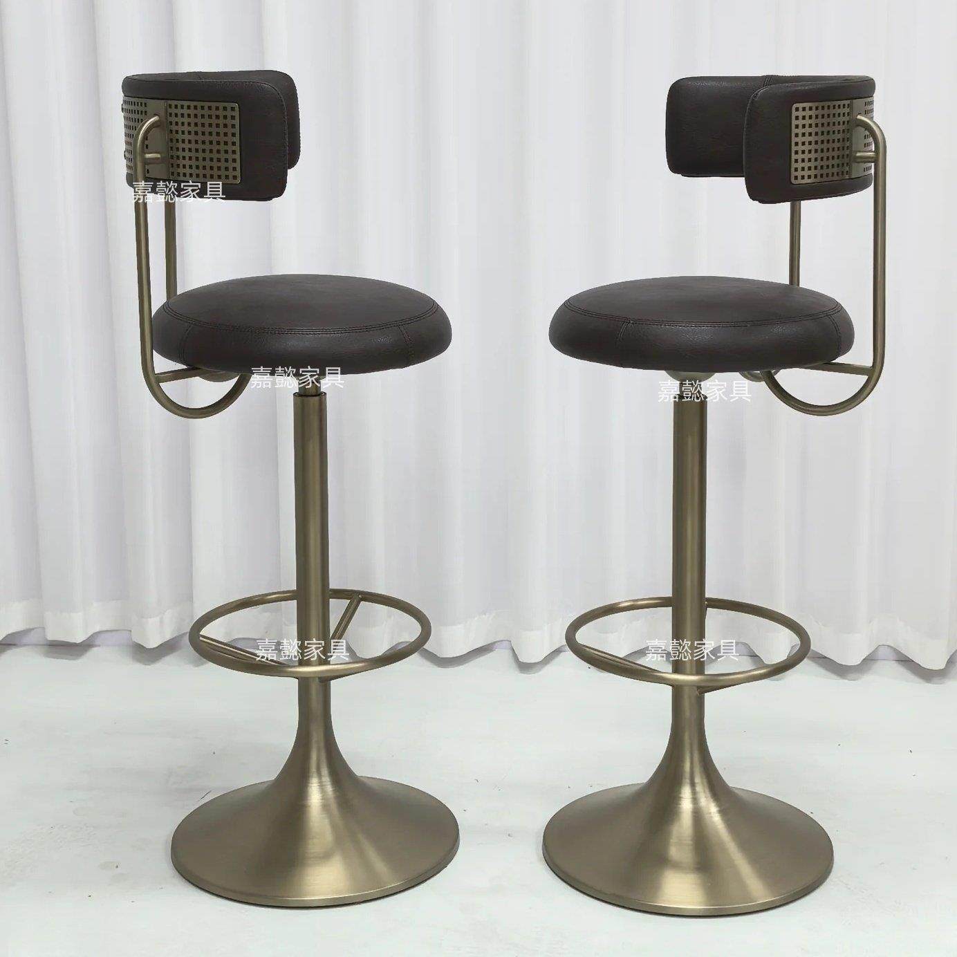 家用别墅岛台吧椅高脚凳子酒吧椅前台高脚椅设计师不锈钢旋转椅子,淘宝优惠券,粉丝福利购,淘宝优惠卷