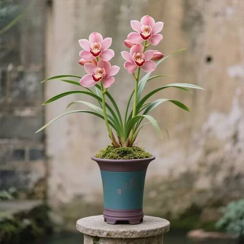 建兰浓香型兰花大花蕙兰四季兰【红花赤玉】室内常青花卉大全绿植 - 图0