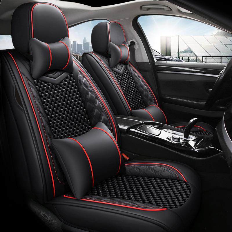 汽车坐垫皮座套座垫四季通用23新款小车座椅套亚麻夏季冰丝全包围,淘宝优惠券,粉丝福利购,淘宝优惠卷