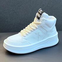 Mens shoes Han version Trend High Help shoes Mens short boots Autumn Winter New white board Shoe breathable midway to help Martin boots