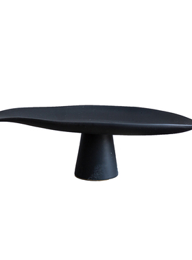 北欧白色陶瓷h水果盘客厅茶几摆件 新中式高脚果盘 美式树叶果盘